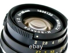 127 MINOLTA M Rokkor 40mm f/2 for Leica M Mount EXC- CL CLE Ship By DHL