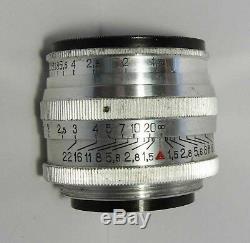 1963 50mm F1.5 Jupiter 3 lens RED P LTM Leica M39 screw mount VGC, great optics