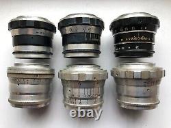 6 USSR lenses Industar-61/26m M39 mount Clear and clean