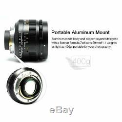 7artisans 50mm F1.1 Fixed Lens For Leica M-Mount Cameras M3 M5 M6 M7 M8 M9 M10