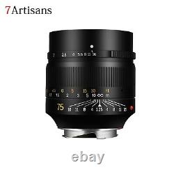 7artisans 75mm F1.25 Manual Focus Lens for Leica M-Mount Cameras Leica M2 M3 M5