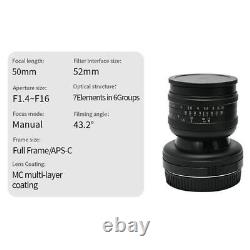AstrHori 50mm F1.4 MF Full Frame Tilt-Shift Lens for FujiXSony E Leica L SL Z RF