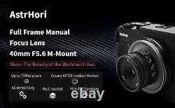 Astrhori 40mm F5.6 Manual Focus Full Frame Black Lens for Leica M mount Camera