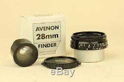 Avenon 28mm f/3.5 Black lens for Leica L39 LTM LSM Screw Mount