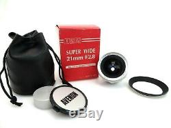 Avenon Japan Super wide Lens No 94016 21 mm f2,8 for Leica mount camera jn006