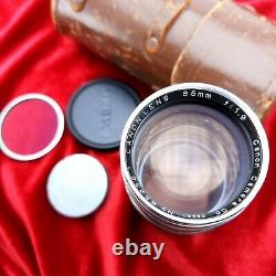 CANON Serenar 85mm f/1.9 m39 Leica Screw Mount L39 Lens 85mm finder and case
