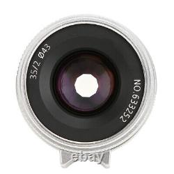 Camera Lens 35mm F 2.0 Large Aperture Manual Focus Full Frame Lens For Leica M
