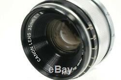 Canon 35mm F/1.8 Lens Leica Screw Mount LTM L39 withLeather case from Japan #728