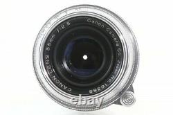 Canon 35mm F/2.8 Chrome Lens Leica Screw Mount LTM L39 from Japan 16388 Exc++