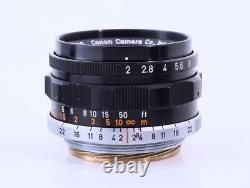 Canon 35mm F/2 Leica Screw Mount LTM 39 Lens. WithFilter, Case MINTFrom JP#3510