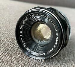 Canon 35mm f2 Leica rangefinder screw mount L39 ltm lens 60's Japanese summicron
