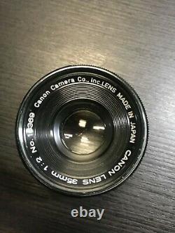 Canon 35mm f/2 f2 Manual Focus Lens, For Leica Screw LTM L39 Mount