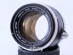 Canon 50mm F/1.8 Leica Screw Mount LTM 39 Lens. WithHood MINTFrom Japan#3283