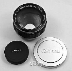 Canon 50mm/f0.95 Dream Lens converted to Leica M Mount (14 available)