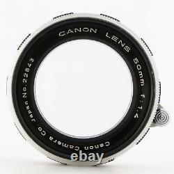 Canon 50mm f/1.4 LTM L39 Leica Screw Mount Lens MINT First Japanese Summilux