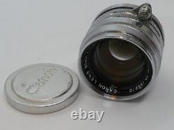 Canon 50mm f/1.8 Rangefinder Lens in Leica L-39 (LTM) screw mount. + genuine cap
