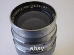 Canon 85mm f2 Serenar all chrome Leica L39 RF coupled screw mount lens, rear caP