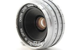 Canon M39 L39 LTM Leica Screw Mount 28mm f2.8 Lens Near MINT from JAPAN 1017N
