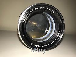 Canon Model 7 with 50mm f1.2 Lens Leica Screw Mount LTM STRAP NOT INCLUDED