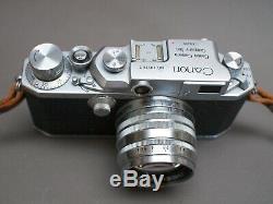 Canon Rangefinder IID 35mm Leica Mount Camera+ f/1.8 50mm lens & case Near Mint