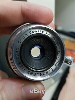 Canon Serenar 28mm f/3.5 LTM Lens for L39 M39 screw mount Leica with Finder, Case