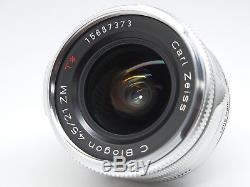 Carl Zeiss C Biogon T 21mm f/4.5 f4.5 ZM Lens SLV for Leica M Mount