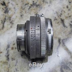 Carl Zeiss Jena 50mm f2 Sonnar Lens LTM, M39, Leitz Leica Screw Mount RARE