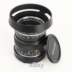 Carl Zeiss Planar ZM 35mm f2 (Black) Leica M Mount Lens w Hood LN