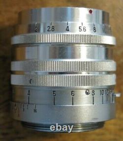 Chiyoko Minolta Super Rokkor C 5cm 50mm f/2, Leica Screw Mount LTM L39 Lens, Exc