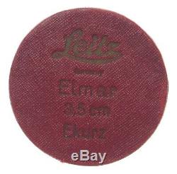 Chrome Leica Elmar f=3.5 cm 13.5cm screw mount Leitz lens in red box 3.5/35mm