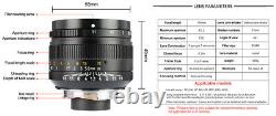 EU SHIP! 7Artisans 50mm f/1.1 lens modified for T TL CL SL Leica L M-mount Black