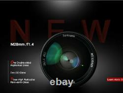 EU SHIP! 7Artisans FE-PLUS 28mm f/1.4 lens for SONY CANON NIKON Leica-M-mount
