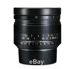 EU SHIP! Black 7Artisans 50mm f/1.1 lens modified for T TL CL SL Leica L/M mount