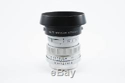 EXCELLENT RARE Leica Leitz Summicron 50mm f2 Rigid for Screw Mount M39 LTM