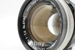 EXC+4 Canon 50mm f/1.4 MF Prime Leica Screw L39 LTM Mount Lens From Japan