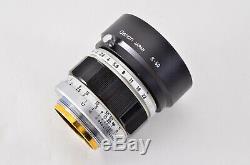 EXC+5 Canon 50mm F1.4 L39 Leica Screw Mount LTM MF Lens + Hood from JAPAN 864Y