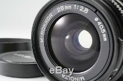 EXC+5 Minolta M-Rokkor 28mm F/2.8 Leica M Mount for CL CLE with Hood from Japan