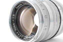 EXC+++++? Canon 50mm f/1.8 Silver LTM L39 Leica L Screw Mount Lens From JAPAN