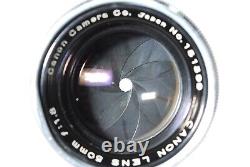 EXC+++++? Canon 50mm f/1.8 Silver LTM L39 Leica L Screw Mount Lens From JAPAN