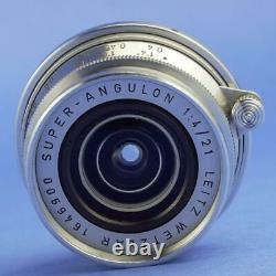 Early Leica Super-Angulon 21mm F4 M Mount Lens Beautiful Condition