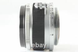 Exc+4 withHood Canon 35mm f/2.8 Black Lens LTM L39 Leica Screw Mount From JAPAN