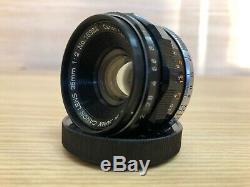 Exc+4 with Leather Case Canon 35mm f/2 Leica Screw Mount L39 LTM Lens from Japan