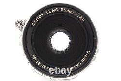 Exc+5 Canon 35mm f/2.8 L39 Manual MF Lens For Leica Screw Mount LTM From JAPAN