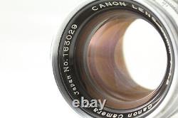 Exc+5/ Hood Canon 50mm f/1.8 Silver LTM L39 Leica Screw Mount Lens From JAPAN