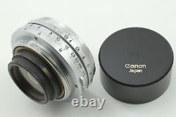 Exc+5 withCap Canon 25mm f/3.5 LTM lens Leica Screw Mount L39 From JAPAN