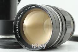 Exc+5 with Case Canon Lens 100mm f/2 LTM 39 Leica Screw Mount From JAPAN
