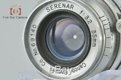 Excellent-! Canon Serenar 35mm f/3.2 L39 LTM Leica Thread Mount + 35mm Finder