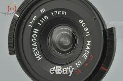Excellent+++! Konica HEXAGON 17mm f/16 L39 LTM Leica Thread Mount Lens