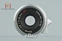 Excellent-! Rollei Sonnar 40mm f/2.8 HFT L39 LTM Leica Thread Mount with Adapter