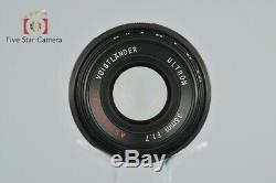 Excellent-! Voigtlander ULTRON 35mm f/1.7 Black L39 LTM Leica Thread Mount Lens